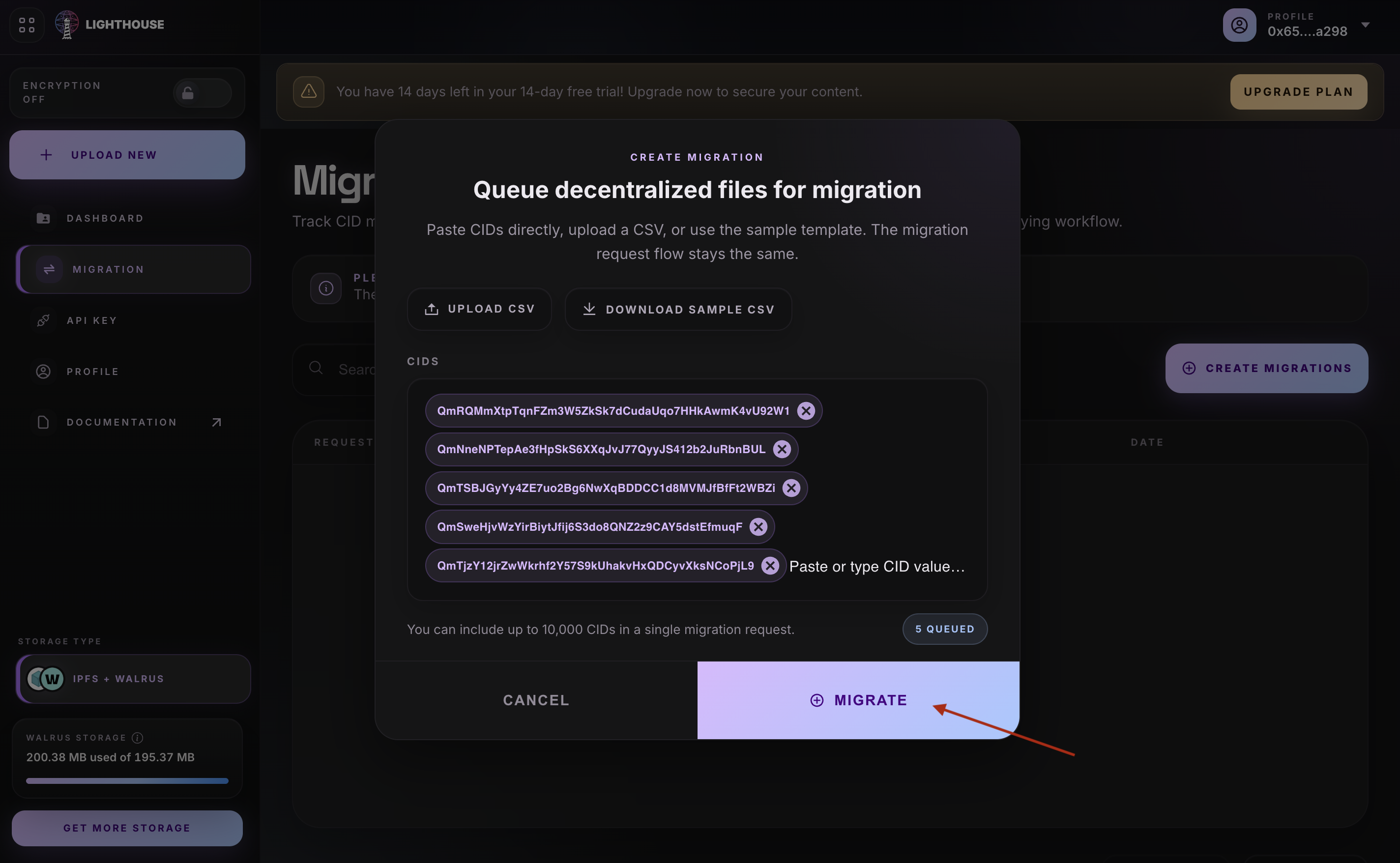 migrate