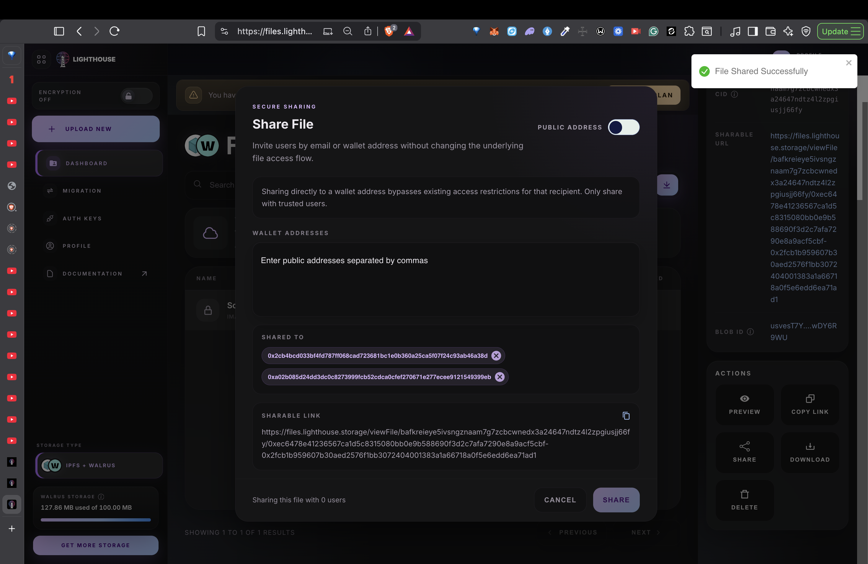 Share Confirmed